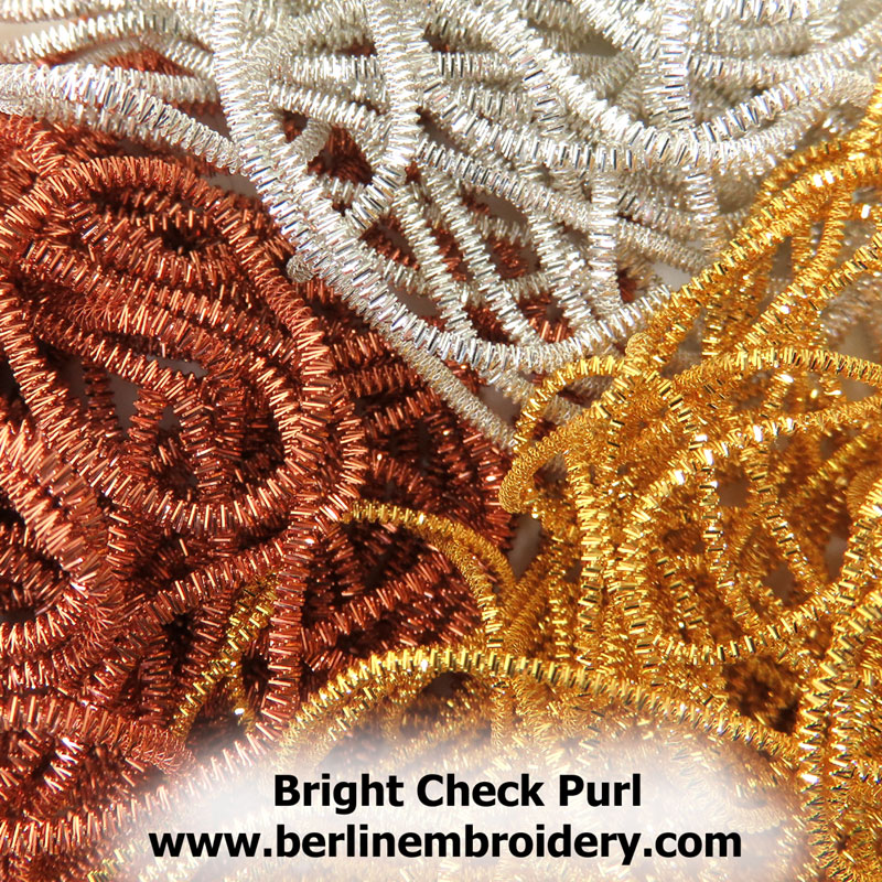 Benton & Johnson Goldwork-Bright Check-SILVER PLATED embroidery thread-choose.