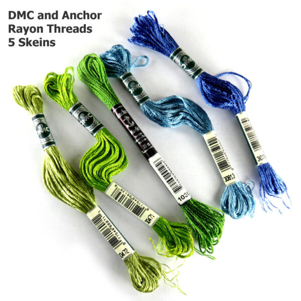 Thread – DMC and Anchor Rayon Thread 5 Skeins – Berlin Embroidery Designs