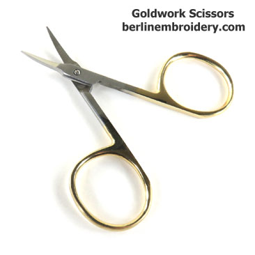 Warped Head Scissors Embroidery Curved Head Gold Scissors Sewing Scissors  for Fabric Cross Stitch Handicraft Tools