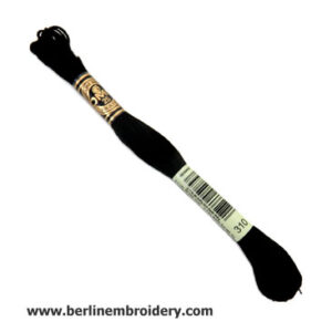 Thread – Black DMC Perle Cotton No. 12 – Berlin Embroidery Designs