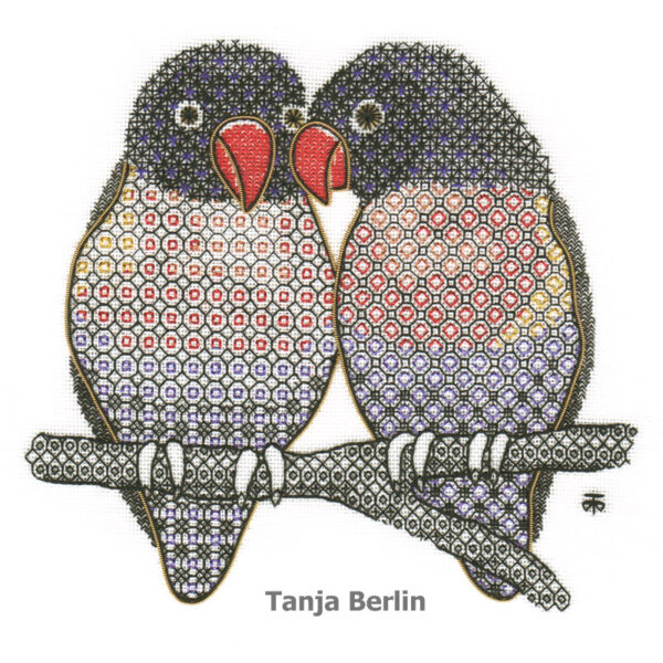 Blackwork Love Birds Just the Two of US