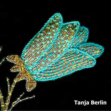 Goldwork Peacock Feather – Berlin Embroidery Designs