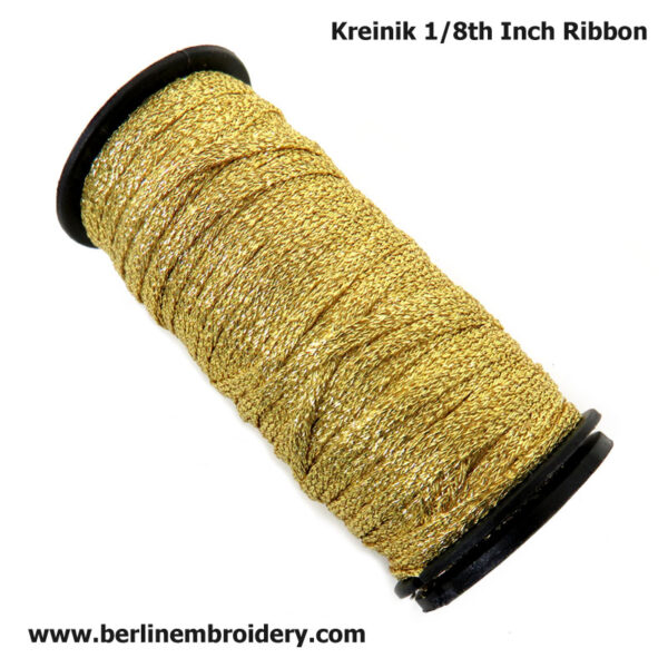 Thread – Kreinik 1/8th Inch Gold Metallic Ribbon 5 Meters – Berlin  Embroidery Designs