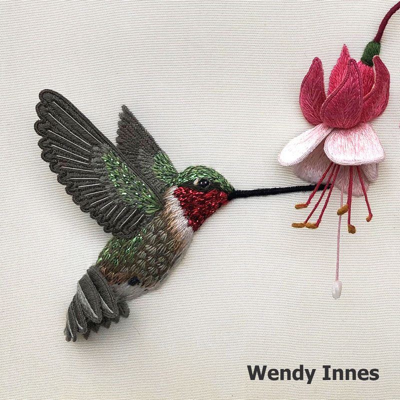 Wendy Innes Kit: Nature's Jewel Hummingbird Stumpwork – Berlin Embroidery  Designs