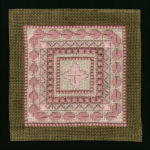 Canvas Work Range of Stitches Worked in Pink Stitched by Beppy Berlin #cwrswp