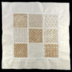 Needle Lace Sampler in Perle Cotton on Ecru Fabric by Beppy Berlin #nlpcef