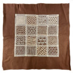 Needle Lace Sampler in Perle Cotton on Brown Fabric by Beppy Berlin #nlpcbf