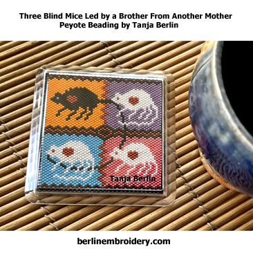 Three Blind Mice - Peyote Beading Pattern: Digital Download PDF