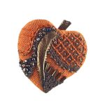 Experimental Stitches Apple Brooch Stitched by Beppy Berlin #esab