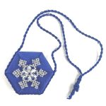 Applique Pouch/Bag with Glass Bead Flowers Stitched by Beppy Berlin #apgb