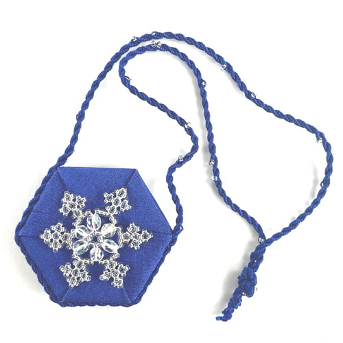 Applique Pouch/Bag with Glass Bead Flowers Stitched by Beppy Berlin #apgb