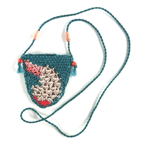 Needle Lace Pouch Stitched by Beppy Berlin #nlp